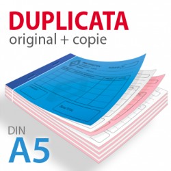 Carnet autocollant A5 duplicata 2 feuillets